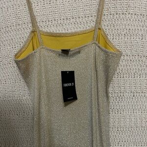 Gold sparkly mini dress